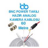 İmextech Analog Kamera Bağlantı Kablosu Power Jack Uçlu Bnc Takılı Kullanıma Hazır Montaj Kablosu