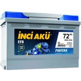 İnci Akü Pantera EFB 12V 72Ah 680CCA Akü