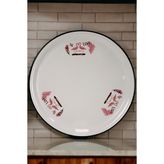 İnci Emaye 70 No Emaye Sini Sofra, Yemek Sunum Tepsi, Yer Sofrası Çinko ~70 cm - Flamingo - Renkli