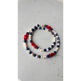 İnci Lapis Lazuli Mercan Kolye