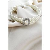 İNCİLİ CHOKER TASMA KOLYE SİLVER