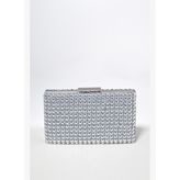 İncili Klipsli Abiye Clutch Çanta