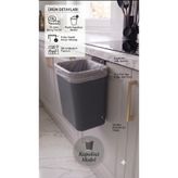 İndecor Houseware 15 Litre Kapaksız Banyo , Mutfak ve Ofis Çöp Kovası Dolap Kapağı Asma Aparatlı Çöp Kutusu Tezgahüstü Çöp Kovası