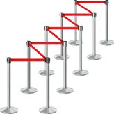 Inobarrier BBCA3M Krom Şerit Bariyer 3m – 10’lu Set - Kırmızı