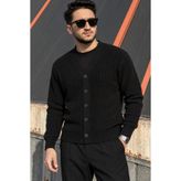 inpool Erkek Kışlık, V yaka, Regular fit, 5 Düğmeli, Basic, Triko örme kazak-hırka PLTK24