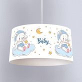İnstababyrooms Beyaz Bebek Ayı Desenli Çocuk Odası Dijital Baskılı Sarkıt Avize