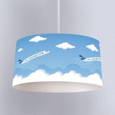 İnstababyrooms Beyaz Uçak ve Bulut Desenli Çocuk Odası Dijital Baskılı Sarkıt Avize