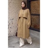 InStyle Kapüşonlu Astarlı Camel Parka Mont