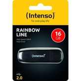 Intenso Rainbow Line 16 GB Usb 2.0 Flash Bellek