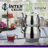 İnter Çelik Inter Çelik Köşem Aile Çaydanlık - Gümüş