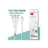 İnter XS-013 Beyaz Cable Çoklu Şarj Kablosu Data Cable