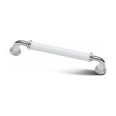 Interio Melis Beyaz Krom Lüks Mobilya Dolap Çekmece Kulp 160MM - Beyaz - Gümüş / Oda