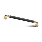 Interio Melis Siyah Altın Lüks Mobilya Dolap Çekmece Kulp 224MM - Sarı - Siyah