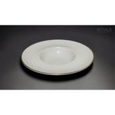 Intiale Arras Porselen Makarna Tabağı 27CM Altın Yaldız - Beyaz