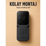 İntora Akıllı Görüntülü Kapı Zili Kamera, Hareket Bildirimi Kurulum