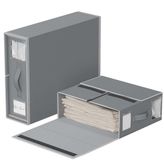 INVOCOO 2 paket çarşaf düzenleyici ve saklama (kraliçe veya kral boy), katlanabilir yatak saklama kutusu, saplı, pencere, etiket, çarşaf saklama düzenleyici, keten dolap, çarşaf, nevresim kılıfı,