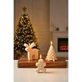 Ionic Christmas Yılbaşı Mumu 3'lü Set - Beyaz - 3 Adet