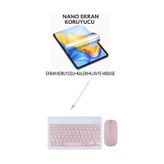 İpad Mini 1 Uyumlu Ekran Koruyucu Klavye Mouse Set Pembe