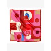 İpek Fular - 60cm x 60cm - Sienna - Pembe Kırmızı