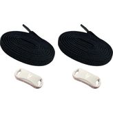 ipekbazaar Takbırak Lastikli Ayakkabı Bağcığı Bağlanmayan Akıllı Pratik Bağcık, Bot, Çocuk, Spor.. Için Uygun - Beyaz - Siyah