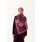 İpekhan Bambu Kraş Şal 7038 - Koyu Mürdüm - Pembe