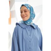 İpekhan Daisy İndigo Pamuk Viskon Eşarp