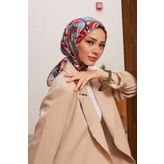 İpekhan Geo Oval Soft Eşarp Kırmızı -07 1158