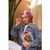 İpekhan Relax Rainbow Soft Eşarp Pembe Kırmızı -10 1154