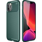 İphone 11 Pro Max Kılıf Auto Focus Karbon Kapak - Yeşil