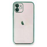 İphone 12 Kılıf Lensli Silikon - Yeşil