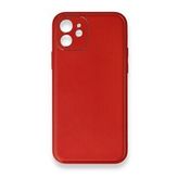 Iphone 12 Kırmızı Mini Coco Deri Silikon Kapak Kılıf