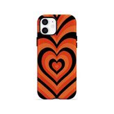 İphone 12 Vorian Magsafe Çift Katmanlı Retro Heart Wave Kılıf