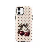 İphone 12 Vorian Magsafe Çift Katmanlı Wild Cherry Bow Kılıf