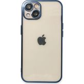 İphone 13 Kılıf Lensli Silikon - Lacivert