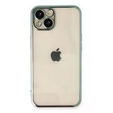 İphone 13 Kılıf Lensli Silikon - Yeşil