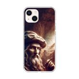 iPhone 13 Mini Uyumlu Şeffaf Kılıf Leonardo Da Vinci Tasarımlı