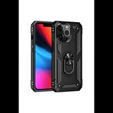İphone 13 Pro Max Uyumlu Kılıf Sofya Yüzüklü Silikon Kapak - Siyah