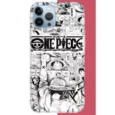 İphone 13 Pro Max Uyumlu Onepiece Kolaj Baskılı Silikon Kılıf