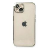 İphone 14 Plus Kılıf Lensli Silikon - Gümüş