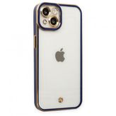 iPhone 14 Plus Kılıf Liva Lens Silikon - Mavi