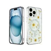 İphone 14 Pro Kılıf Daisy Simli Magsafe Kapak - Gümüş