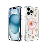 İphone 14 Pro Kılıf Daisy Simli Magsafe Kapak - Pembe