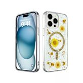 İphone 14 Pro Max Uyumlu Kılıf Daisy Simli Magsafe Kapak -