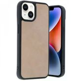 İphone 15 Kılıf Aras Deri Kapak - Pudra