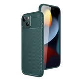 iPhone 15 Kılıf Auto Focus Karbon Kapak - Yeşil