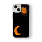 iPhone 15 Plus ile Uyumlu Celestial Harmony Tasarım Baskılı Şeffaf Kılıf