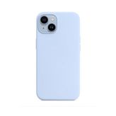 iPhone 15 Plus ile Uyumlu Premium Lansman Silikon Kılıf İçi Kadife Kaplamalı Koruyucu Telefon Kılıfı (Bebe Mavisi)