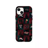 İphone 15 Plus Vorian Çift Katmanlı Holiday Night Squares Kılıf
