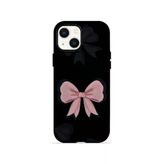 İphone 15 Plus Vorian Çift Katmanlı Midnight Pink Bow Kılıf