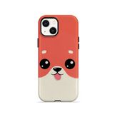 İphone 15 Plus Vorian Çift Katmanlı Şeftali Köpekli Kılıf